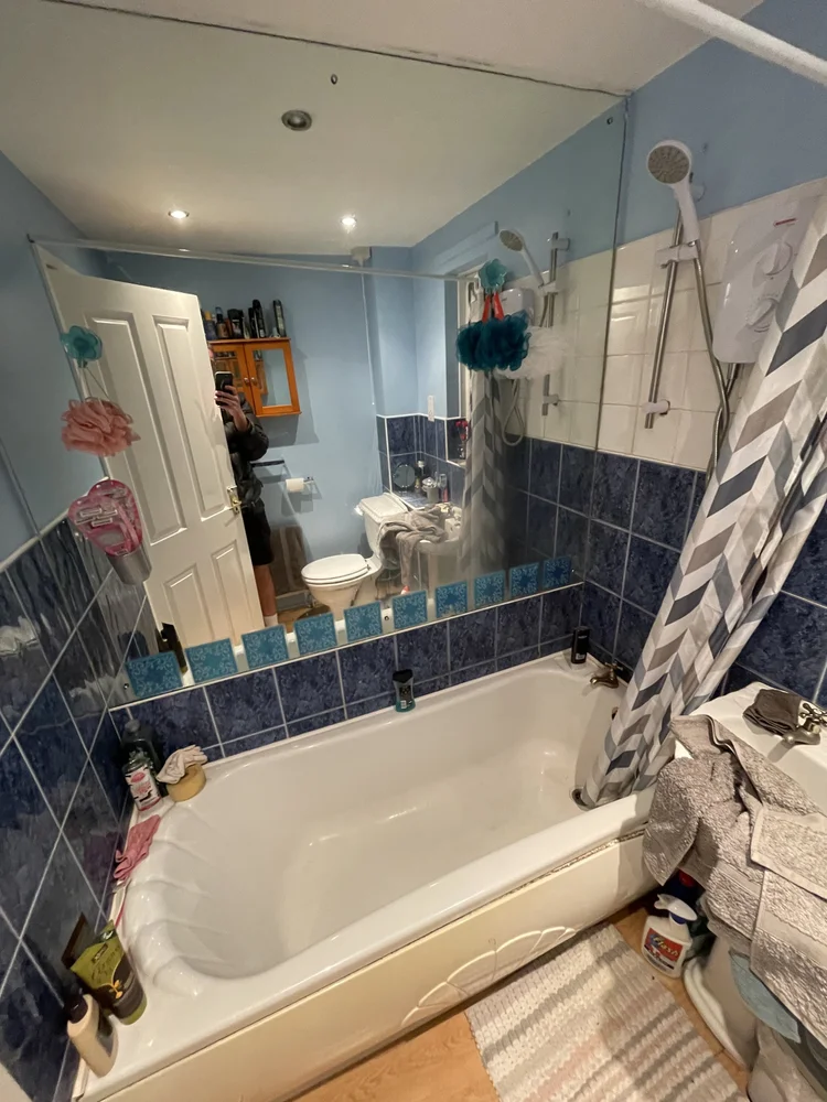 Before renovation, bath-to-shower project 99