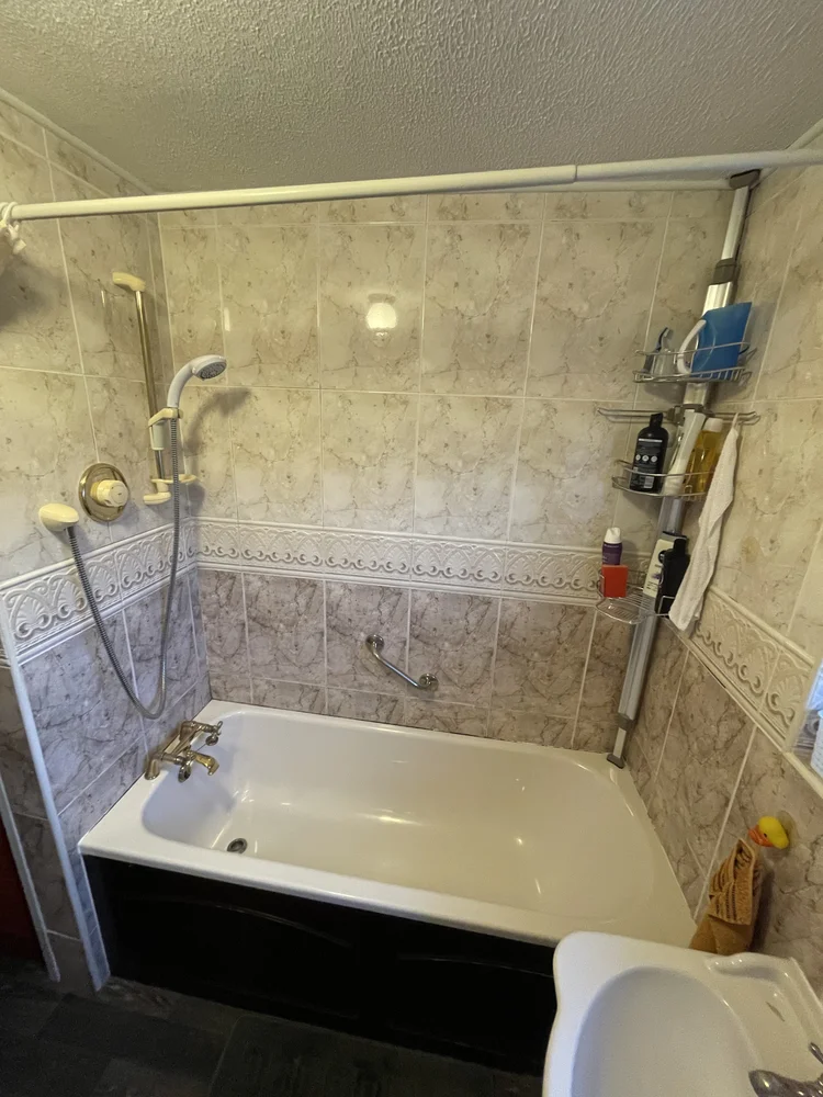 Before renovation, bath-to-shower project 39