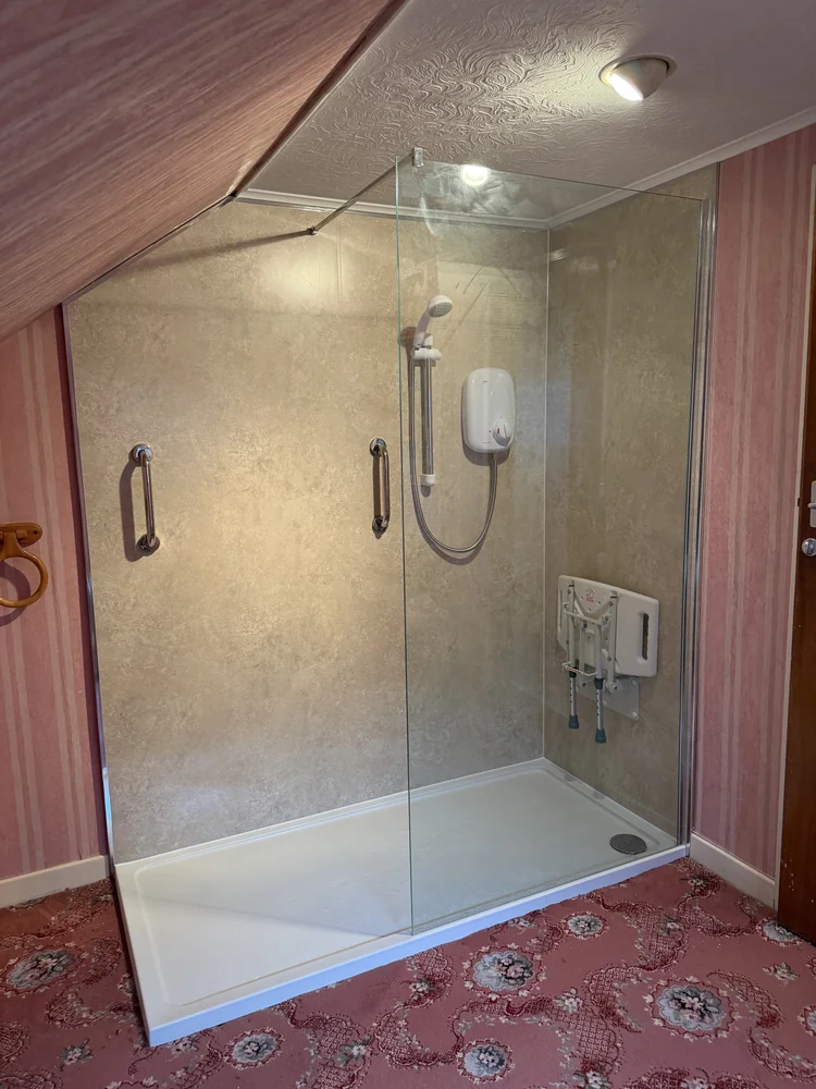After renovation, bath-to-shower project 18