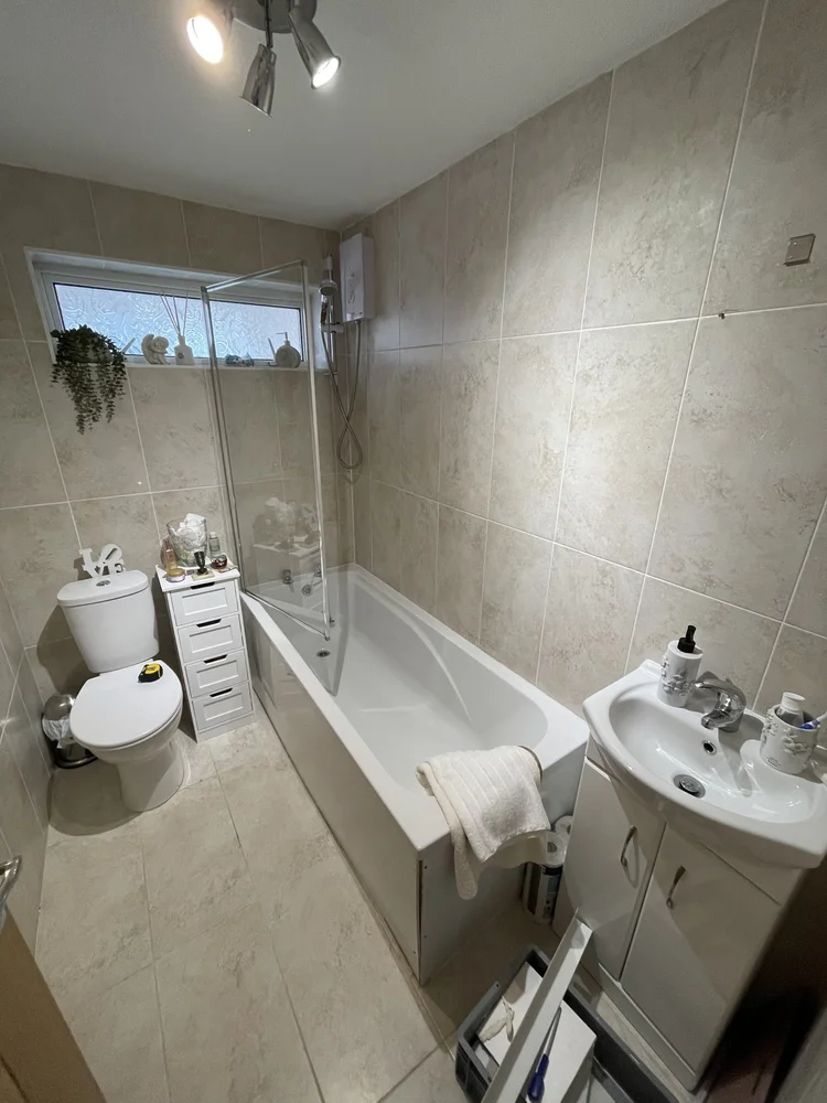 Before renovation, bath-to-shower project 51