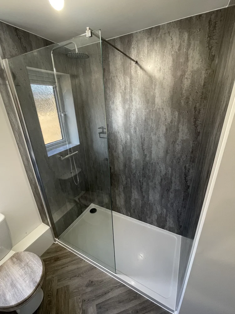 After renovation, bath-to-shower project 35