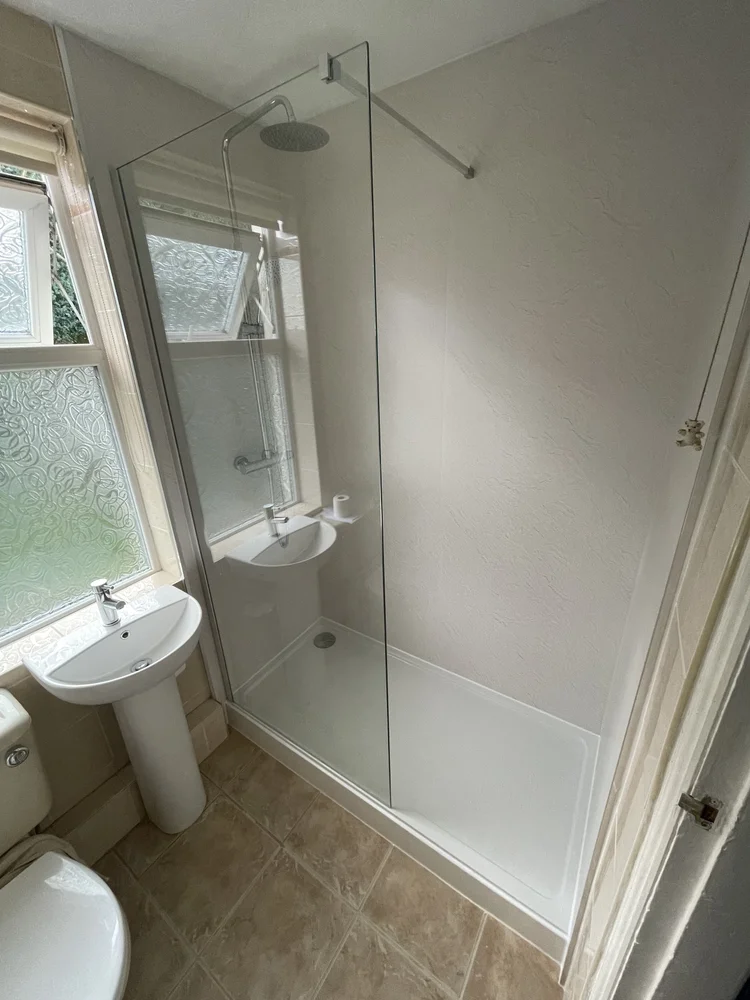 After renovation, bath-to-shower Morpeth project