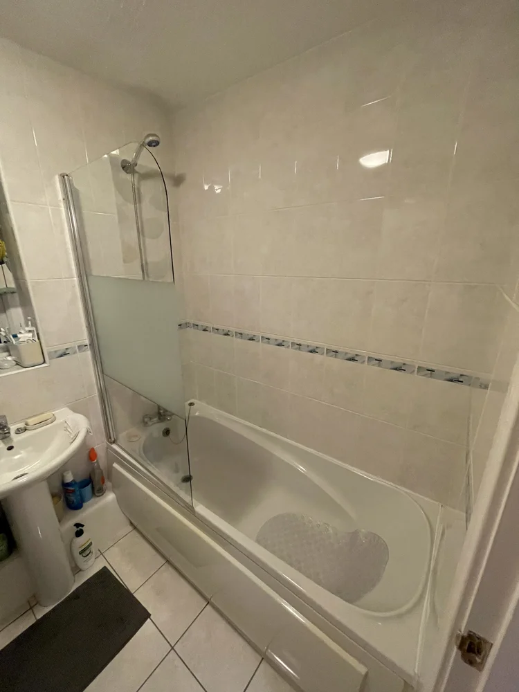 Before renovation, bath-to-shower project 43