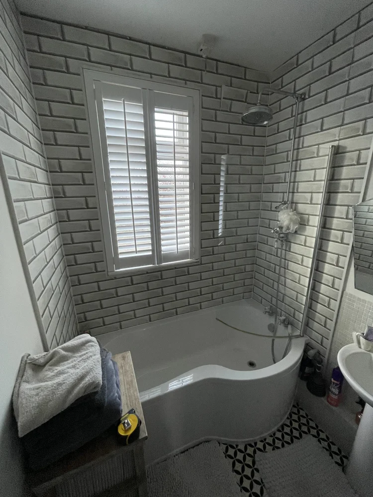 Before renovation, bath-to-shower North Shields project