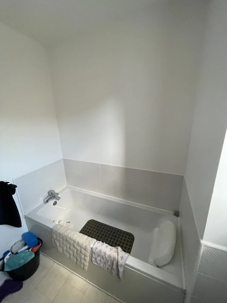 Before renovation, bath-to-shower project 110