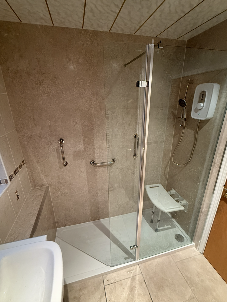 After renovation, bath-to-shower project 19