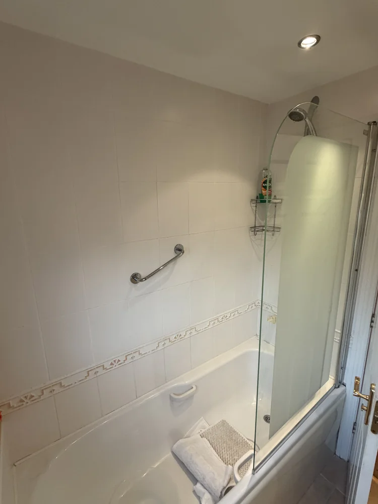 Before renovation, bath-to-shower Cramlington project