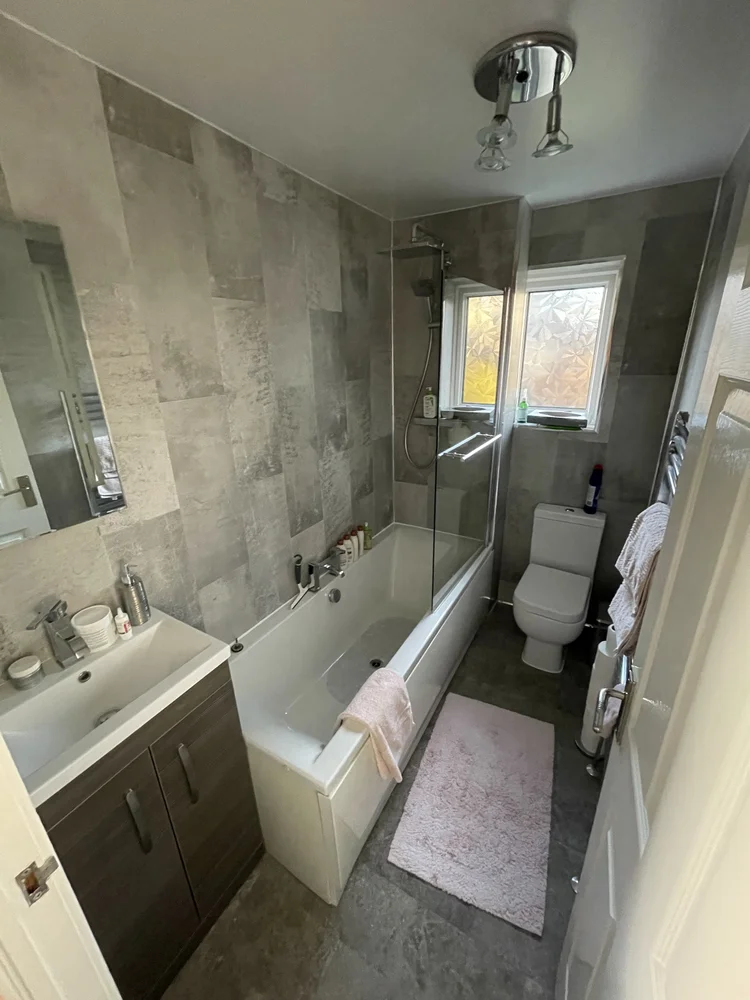 Before renovation, bath-to-shower project 81