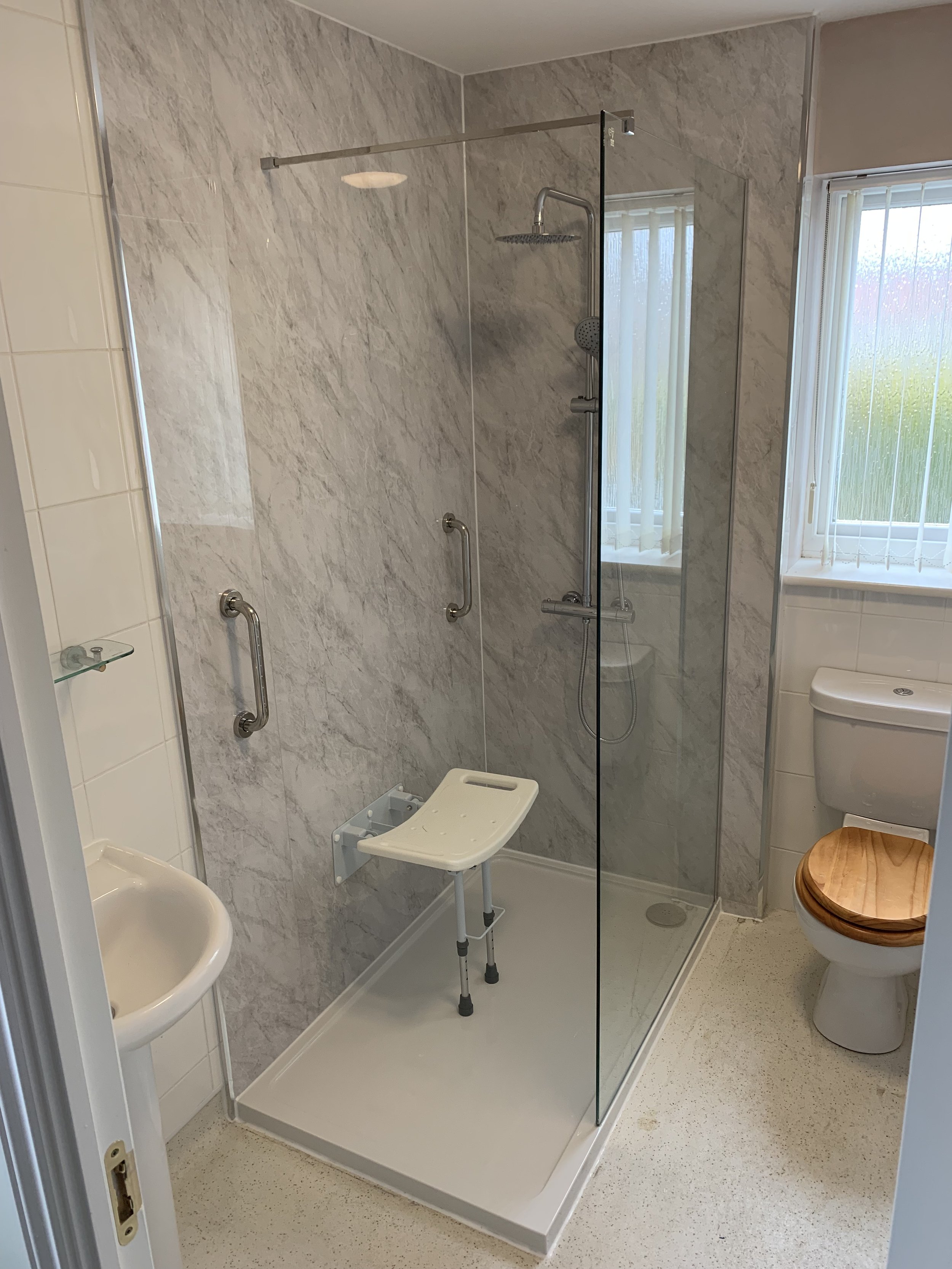 Accessible shower solutions installation by The Walk In Shower Company