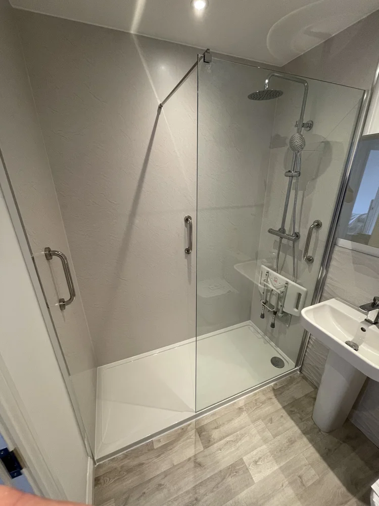 After renovation, bath-to-shower project 34