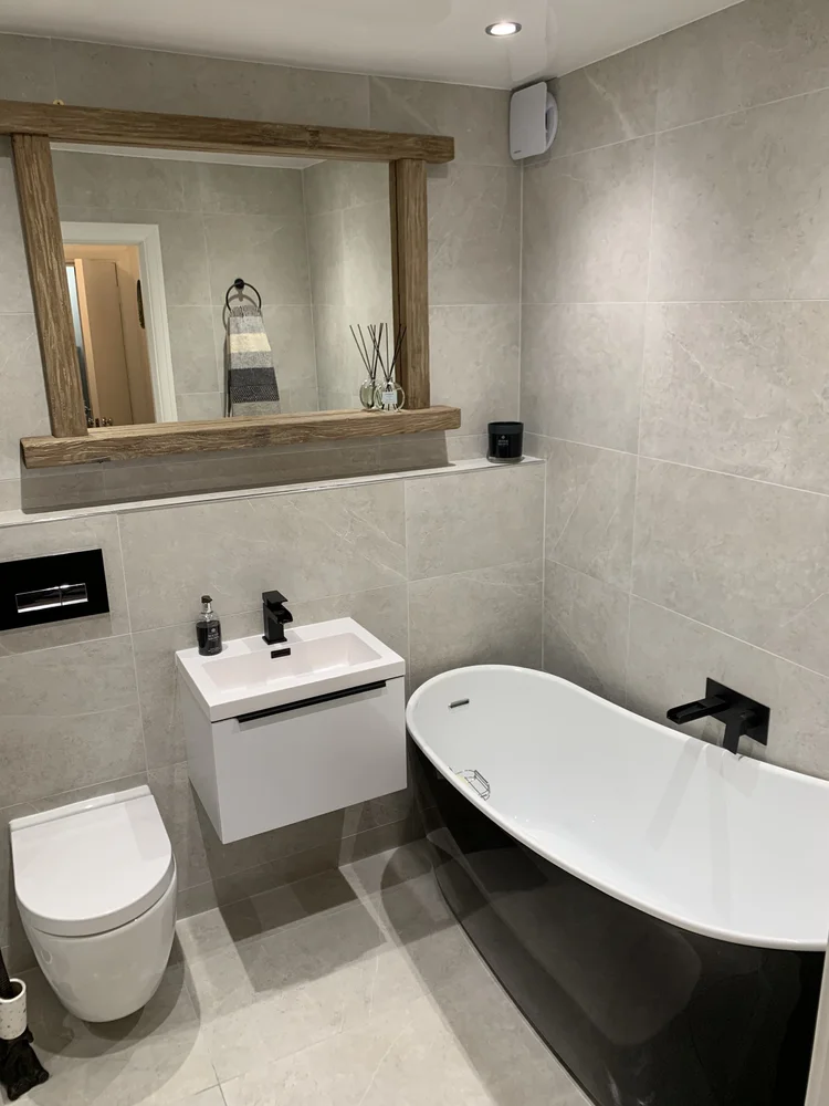 Completed South Shields bathroom installation, view 1