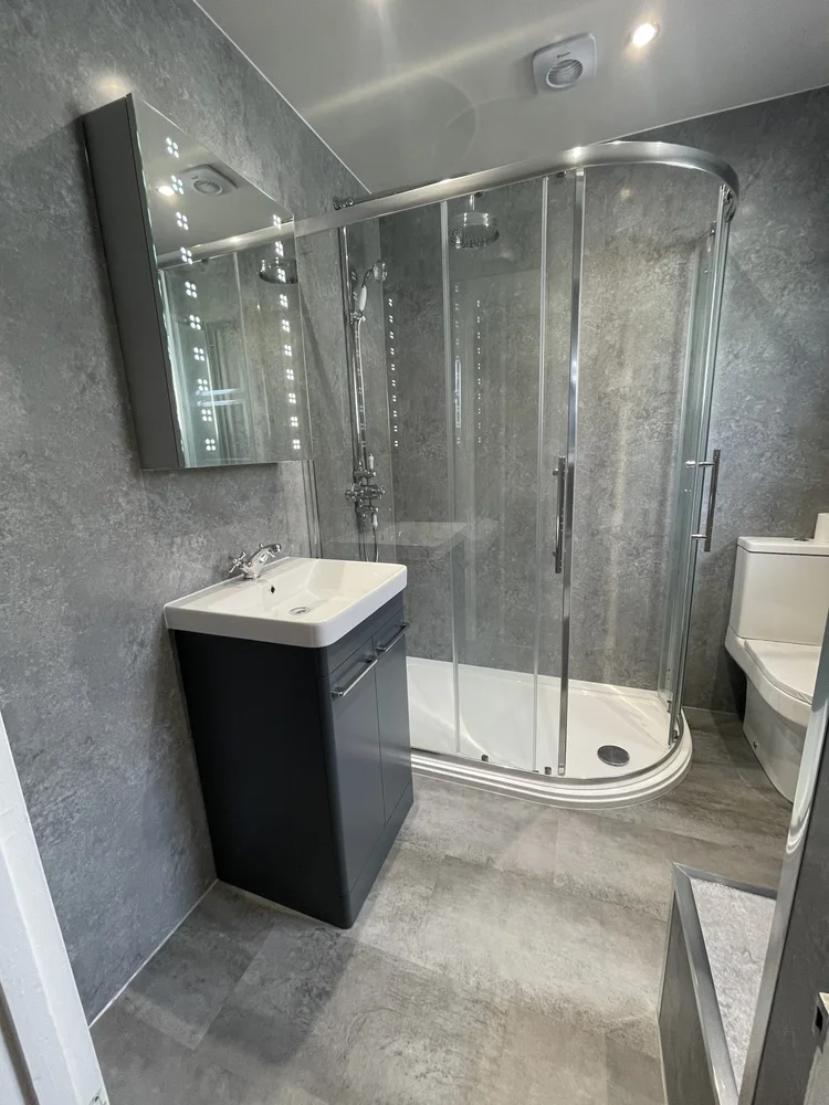 Completed Morpeth bathroom installation, view 1