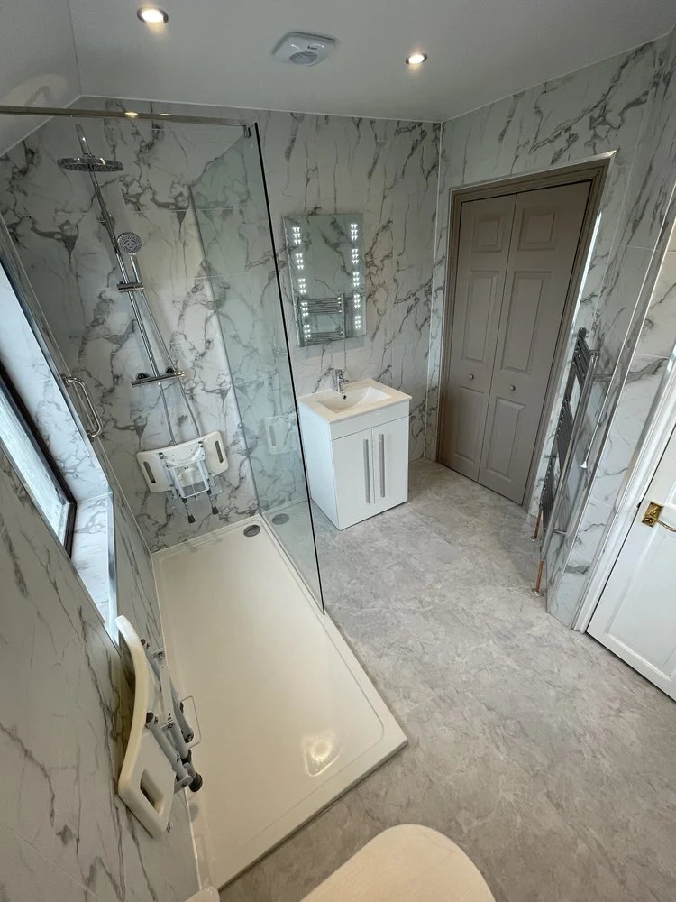 Completed Gateshead bathroom installation, view 2