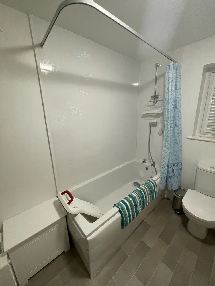 Before renovation, bath-to-shower project 96