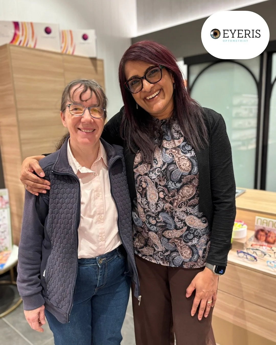 The warmer weather is finally here, but nothing can beat the warmth we feel when you smile! 🥰 And our customers can't help but smile as we kick off the season in style! 😎✨

#Spring #eyerisoptometrist #optometrist #eyes #eyewear #eyecare #glasses #f