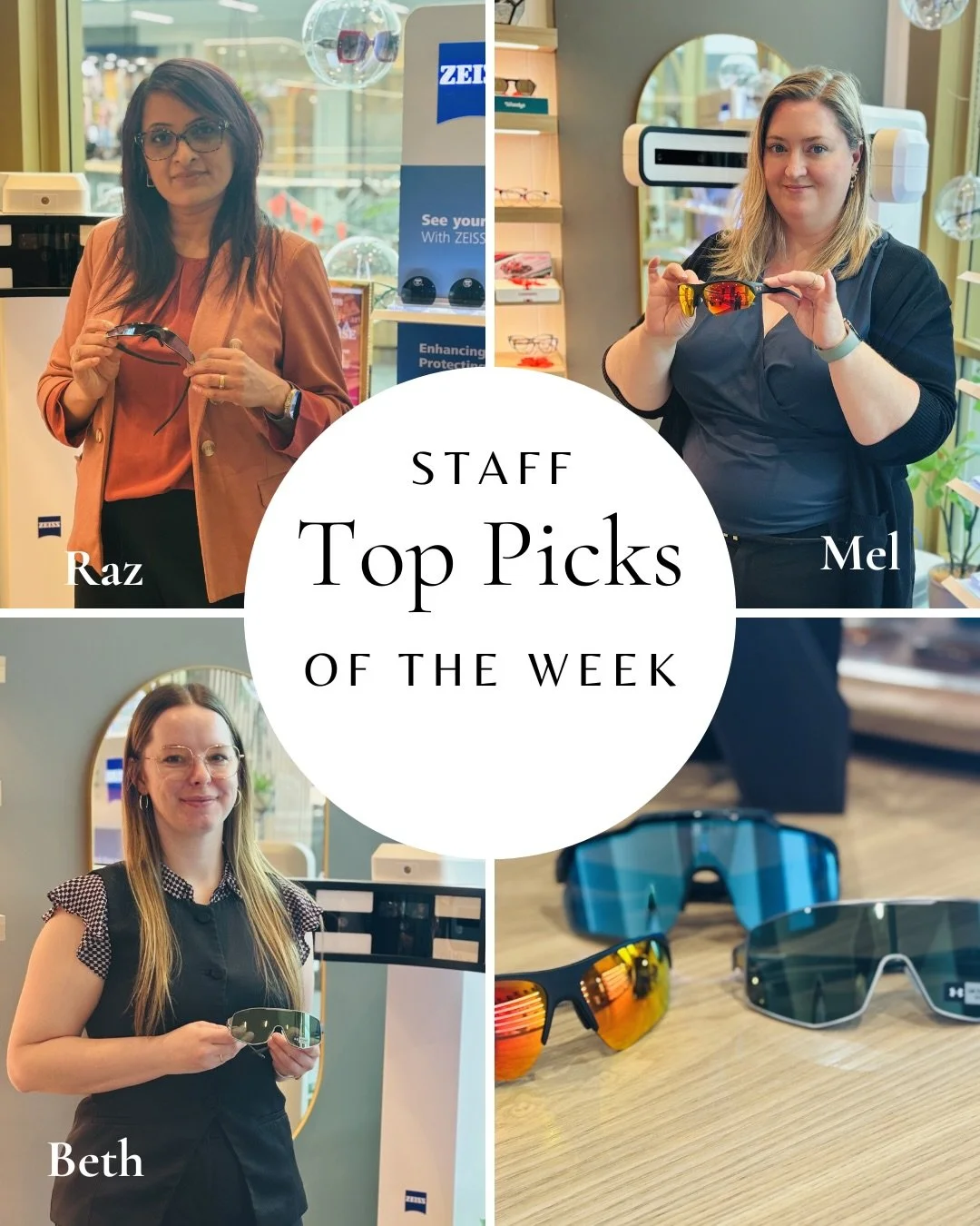 Top Picks of the Week&hellip;Staff Faves!
Fresh performance vibes just landed at Eyeris Optometrist with bold new Under Armour frames 👓

🌟Raz-  Shield style with a striking blue mirror
🌟Mel-  Sporty fit with a powerful red mirror
🌟Beth- Sleek shi