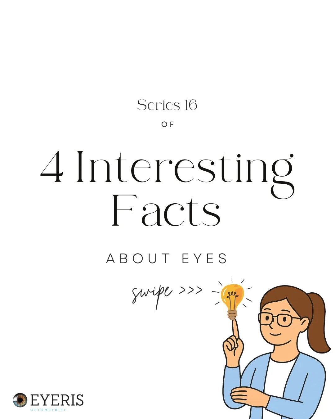 Series 16 is here! 👀

Did you know your eyes are full of fascinating secrets? 
In our 4 Interesting Facts About Eyes, we&rsquo;re sharing some fun and surprising insights about how amazing your vision really is! 
From incredible eye abilities to thi