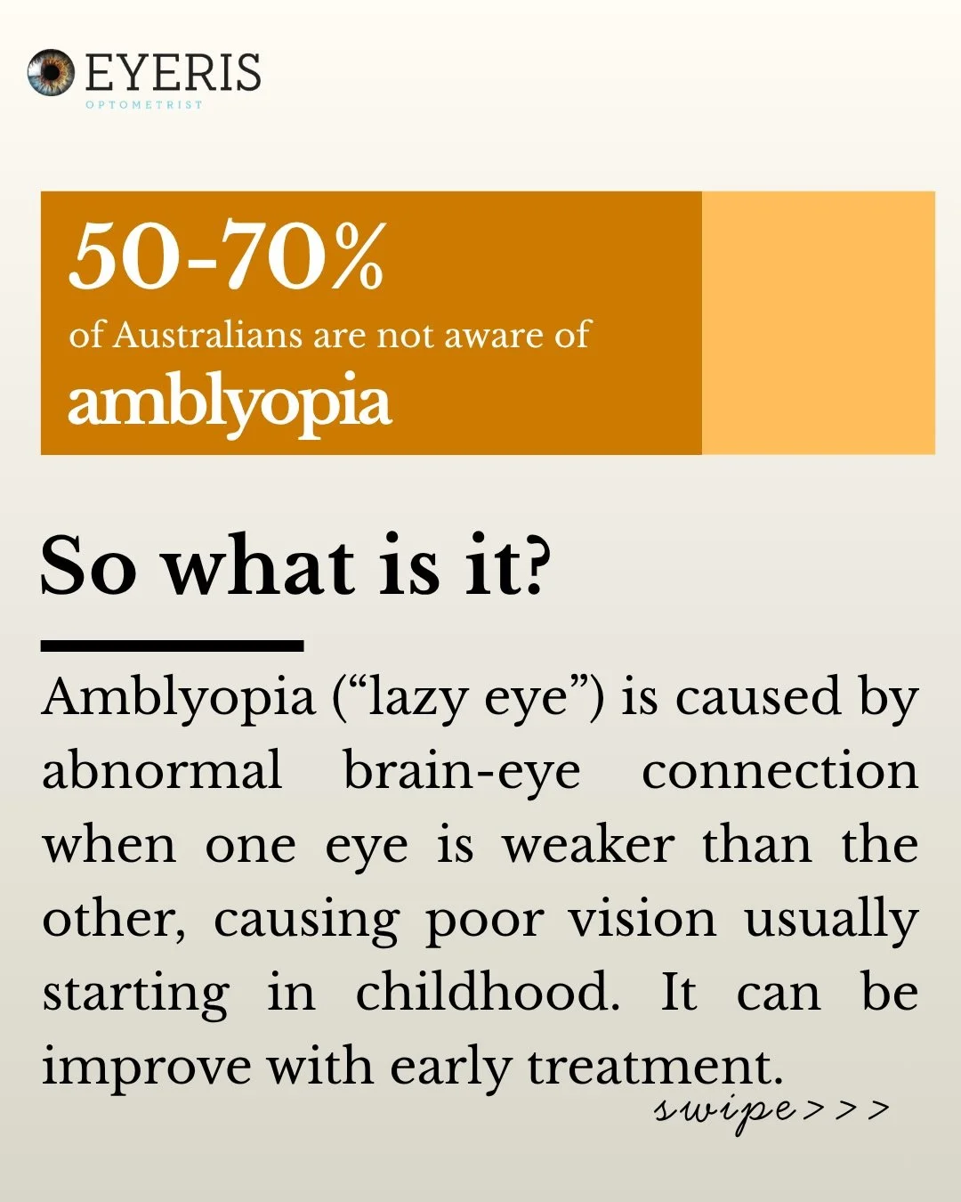Amblyopia (Lazy Eye) can&rsquo;t wait
Often silent. Time-sensitive. And best treated early.
The sooner it&rsquo;s detected, the better the outcome.
Delay can mean permanent vision loss.

👉 If this post raised concerns, book an eye check today.

#amb