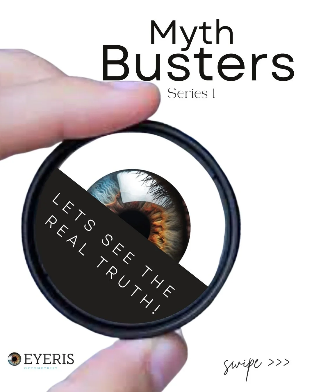 Myth Busters: Series One 💥
You&rsquo;ve heard the myths&hellip; now let&rsquo;s see the truth ?!

We&rsquo;re breaking down 4 common eye-care myths and setting the record straight because your eyes deserve facts, not fiction.

👉 Swipe through, test