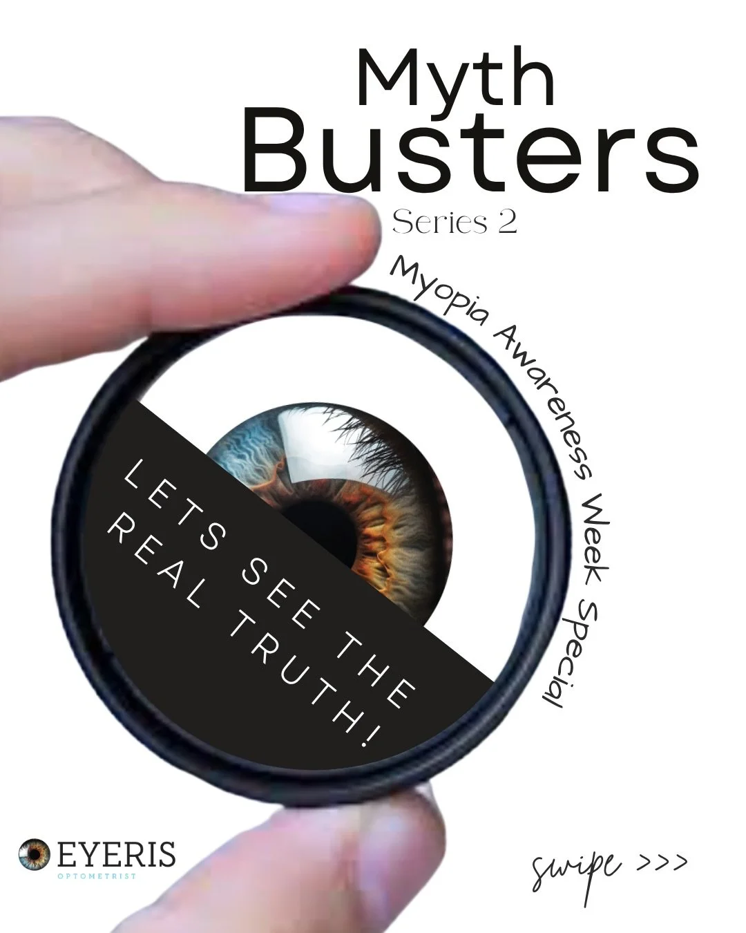 MYTH BUSTERS | Series 2 
Myopia Awareness Week Special

Let&rsquo;s bust more common myths about myopia! 
Myopia doesn&rsquo;t just &ldquo;fix itself&rdquo; &hellip; early detection and management matter.

Start early, protect vision for life.
Regula