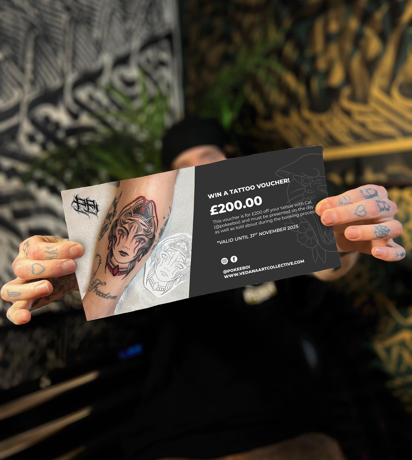 🎉 **Win a &pound;200 Tattoo Voucher!** 🎉 

**Important:** This is my ONLY account &ndash; The winner will only be announced in a POST from this account, if you get a message from ANY page, it&rsquo;s a fake! Don&rsquo;t fall for bots or scams.

SO 