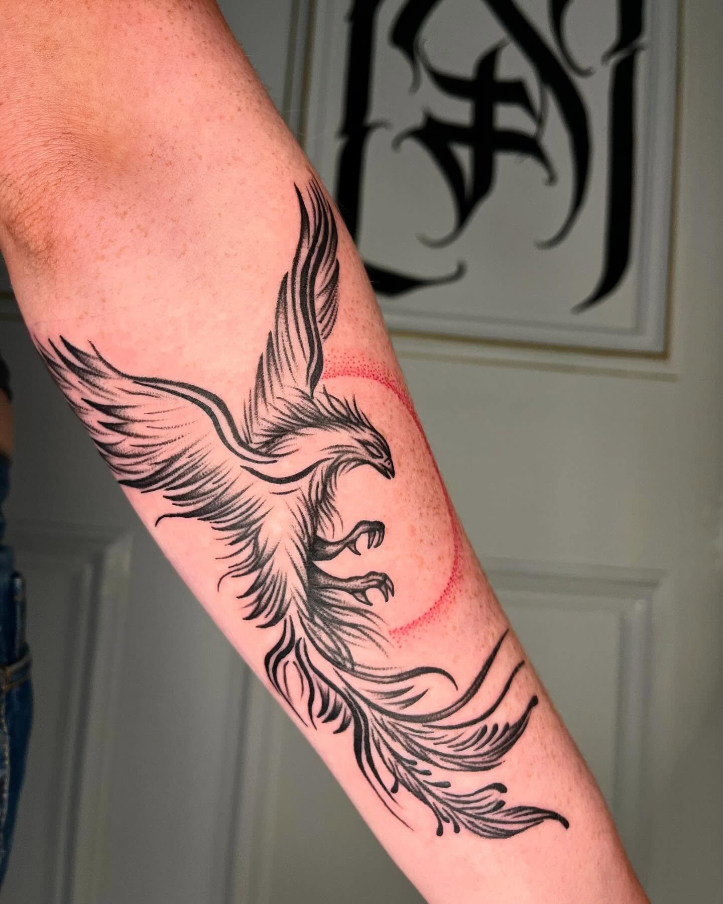 P H O E N I X 

Thankyou @maisiedohertyy for picking up this cool custom! 

🐦&zwj;🔥🐦&zwj;🔥🐦&zwj;🔥

#phoenix #phoenixart #phoenixtattoo #customtattoo #liverpooltattoo #🐦&zwj;🔥