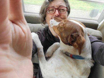 Quality time with my dog, Olive