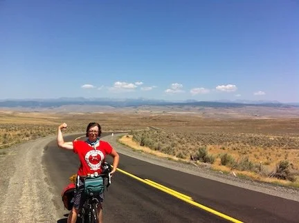 Bike touring in eastern Oregon, after I co-founded the organization Cycle Wild