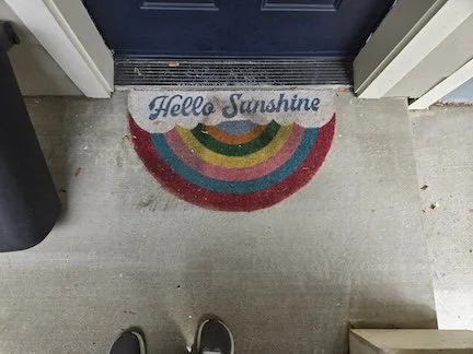 Welcoming mats while canvassing in community