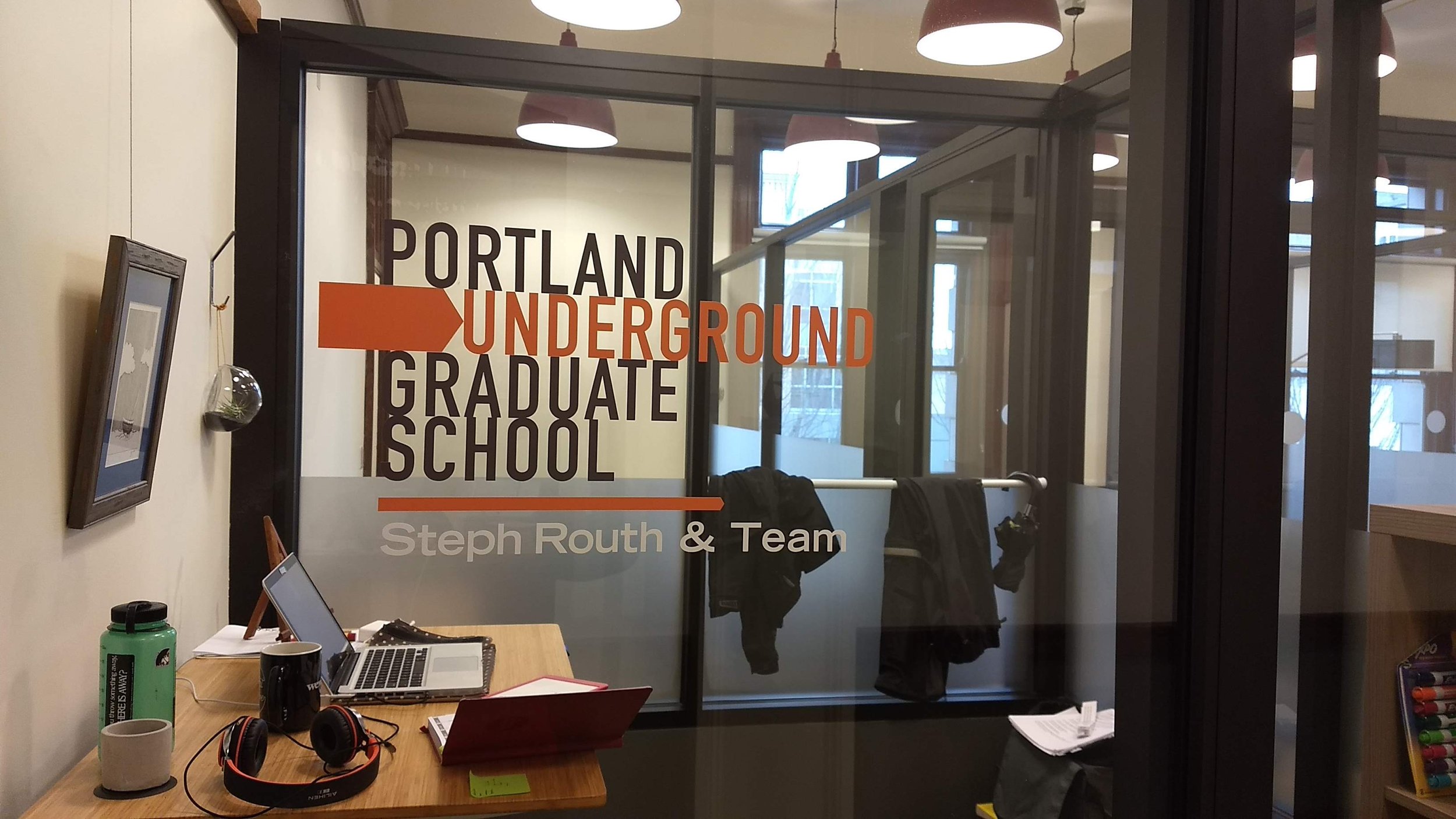 My office as director of the Portland Underground Grad School