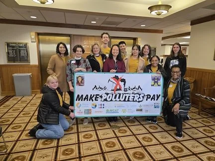 Make Polluters Pay organizers with Sen. Pham