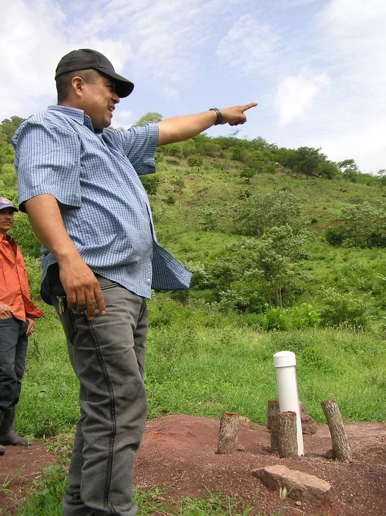 Jaime describing the next phase of a water project in Nicaragua