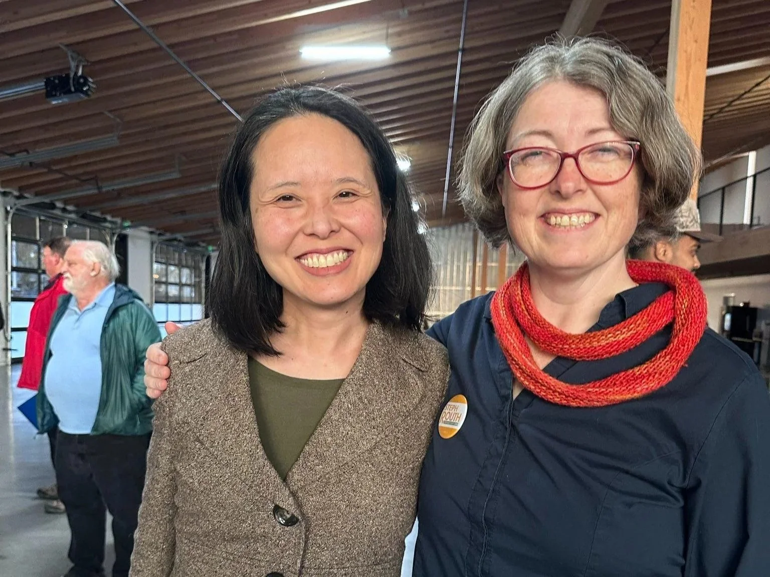 Photo of Steph and Sen. Pham standing and smiling.