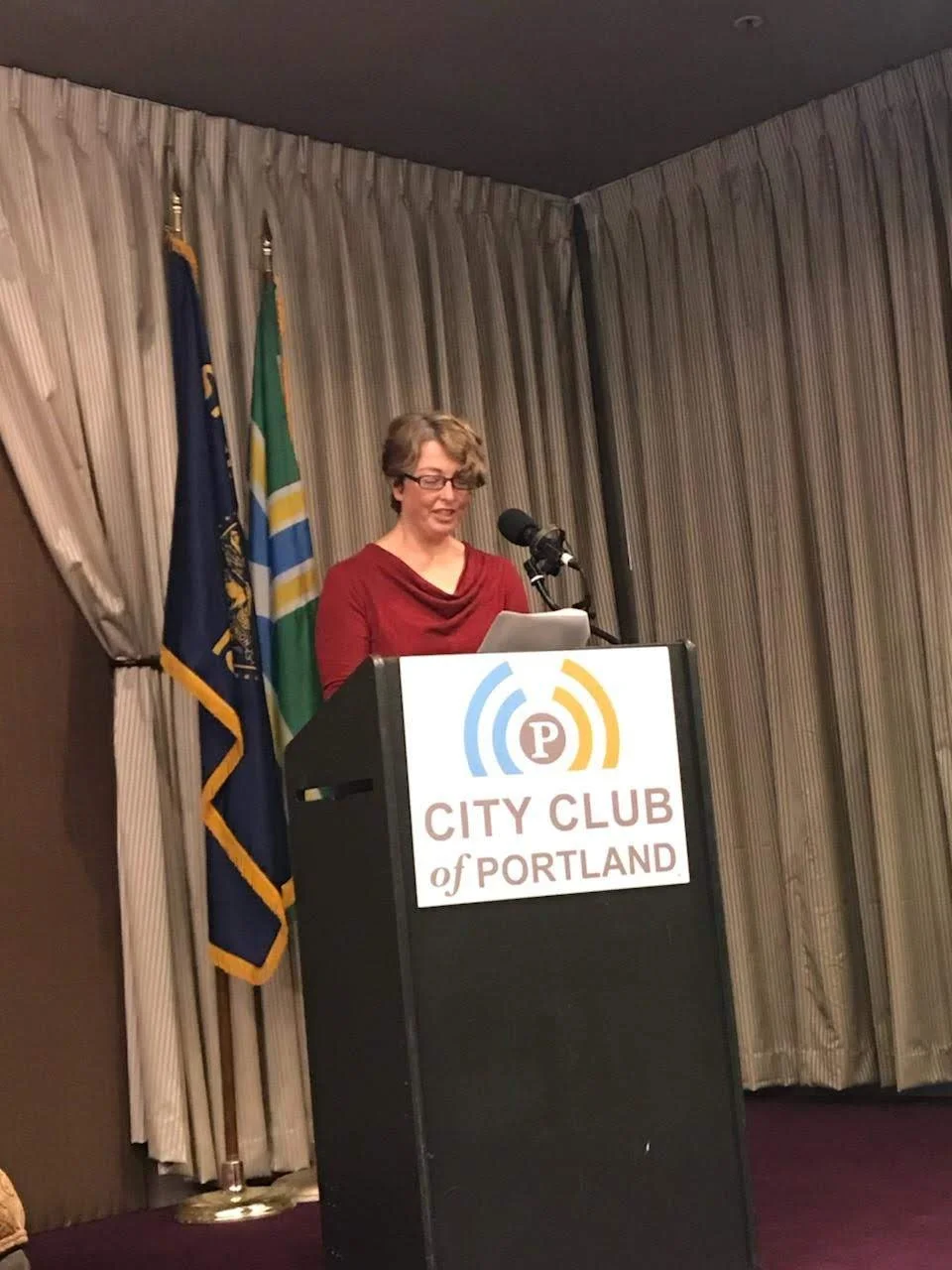 Emceeing a housing conversation with City Club of Portland