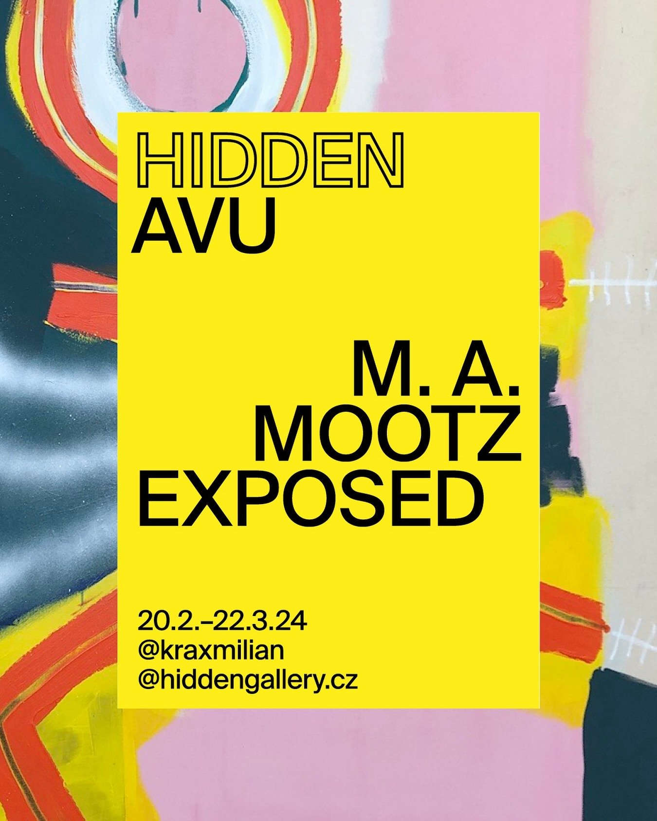 I&rsquo;m excited to reveal our first exhibition of total two at the brand new HIDDEN space in N&aacute;draž&iacute; Hole&scaron;ovice! 🎨 Join us for @kraxmilian at HIDDEN AVU, a dynamic collaboration with @avumalba2 of @avu_prague . Don&rsquo;t mis