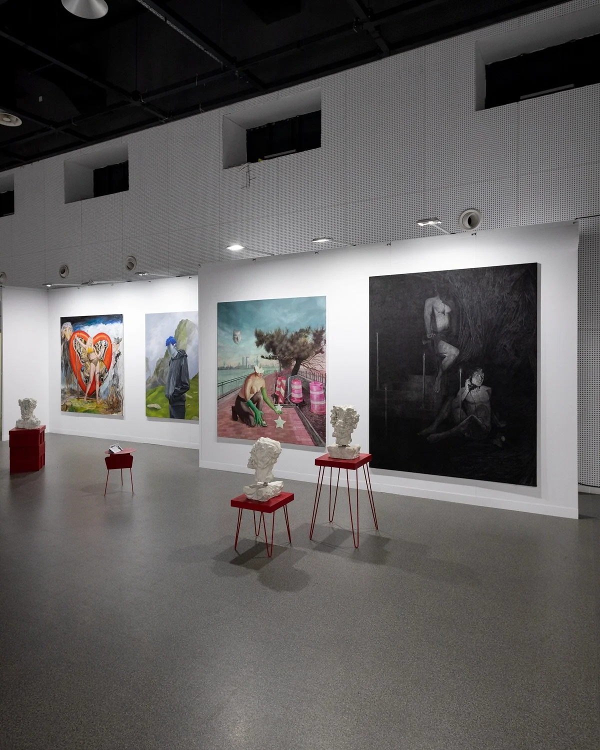HIDDEN presented five exceptional artists at @sofiaartfair , artists we&rsquo;ve been following and collaborating with since their early days at the @avu_prague .

@oskarhoranek 
@matej_pokorny__ 
@marcelaputna 
@morskaapanna 
@r_o_m_a_n_k_o_s_t_a_l 