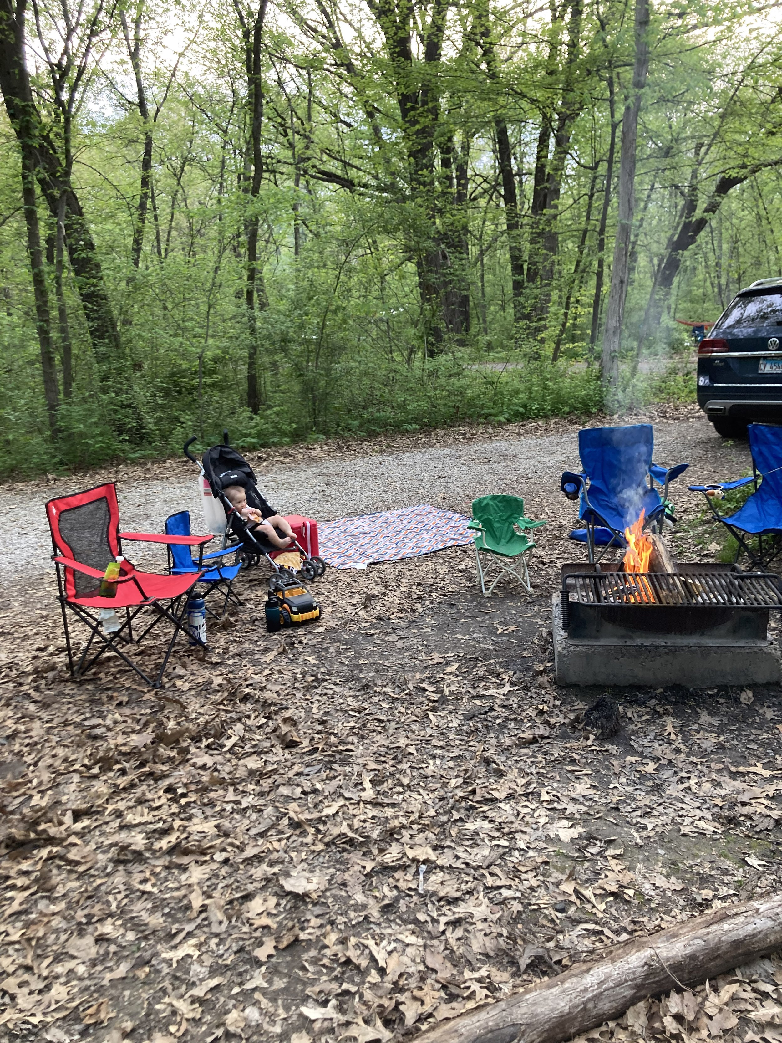 Camping at Starved Rocked State Park with friends