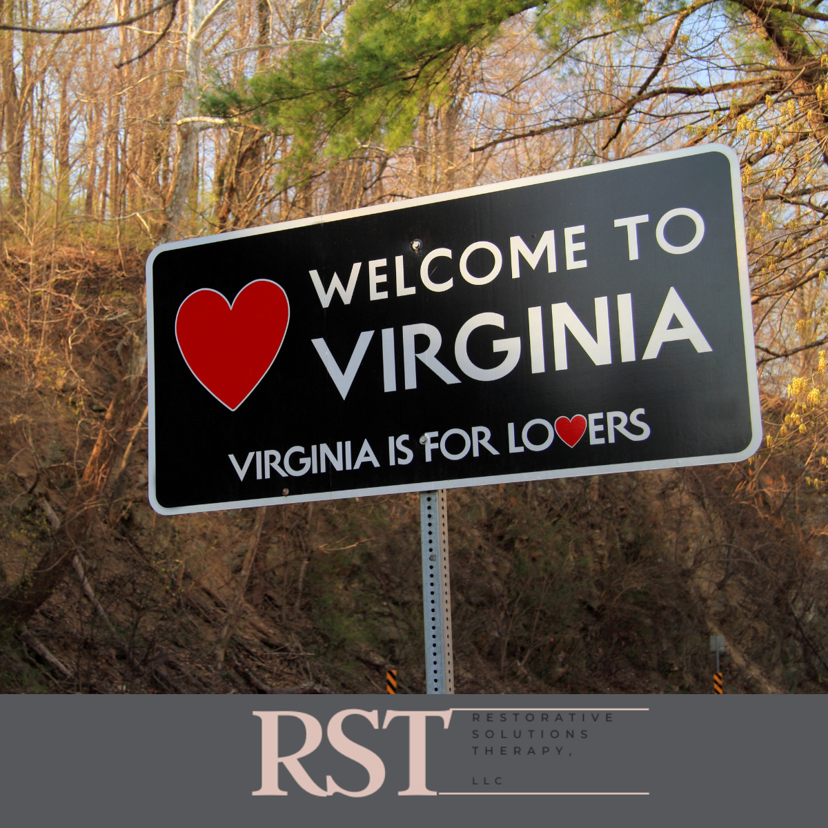 Virginia is for Lovers sign symbolizing connection and intimacy, featured on a sex and couples therapy page for Virginia residents