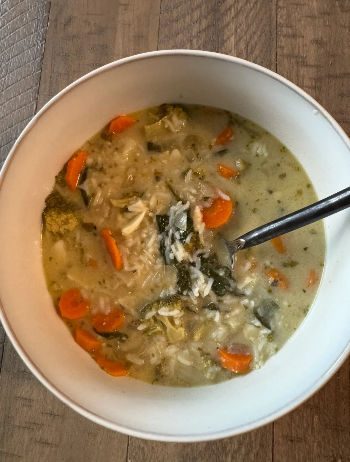 Lemon Pesto Veggie Soup