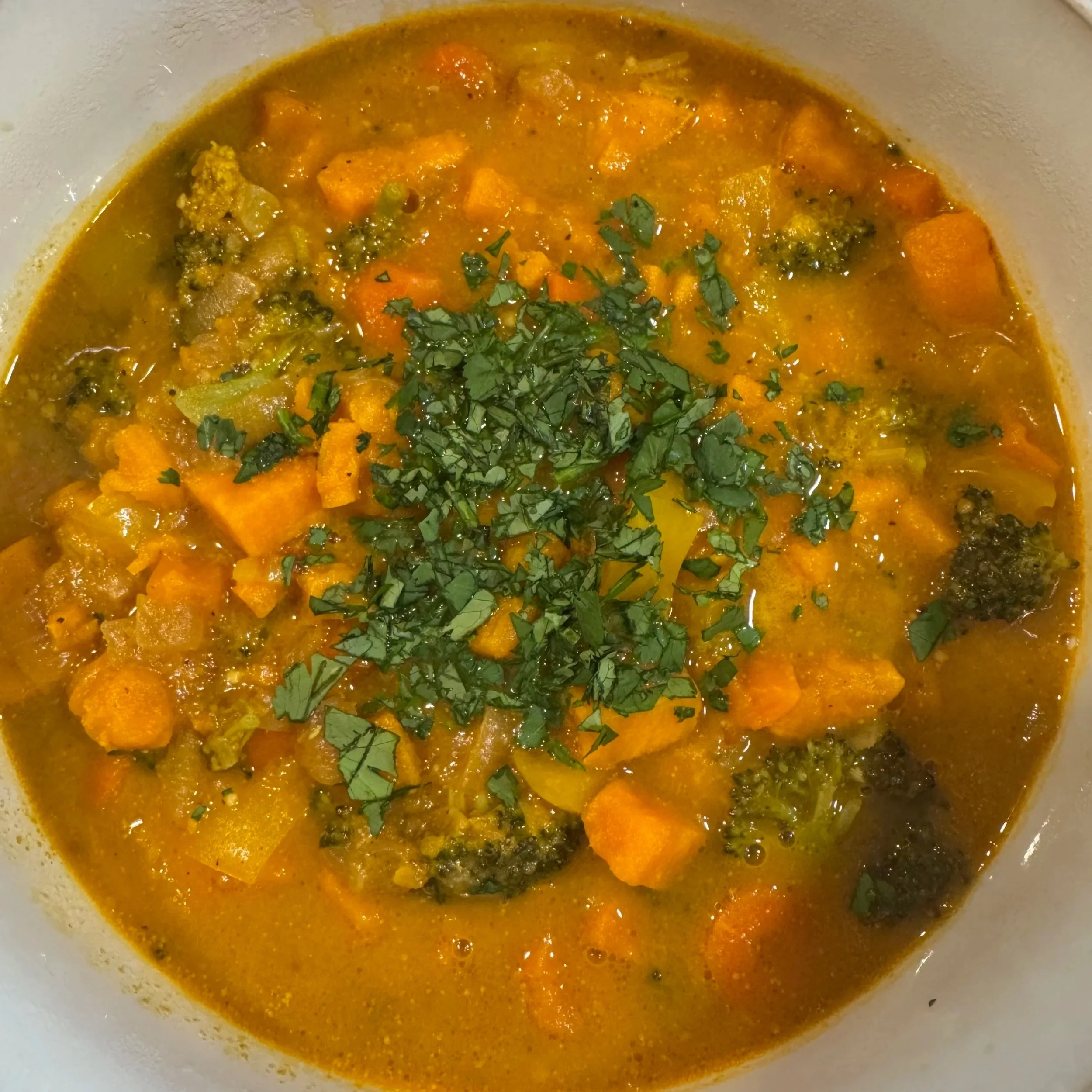 Vegetable Coconut Curry Soup