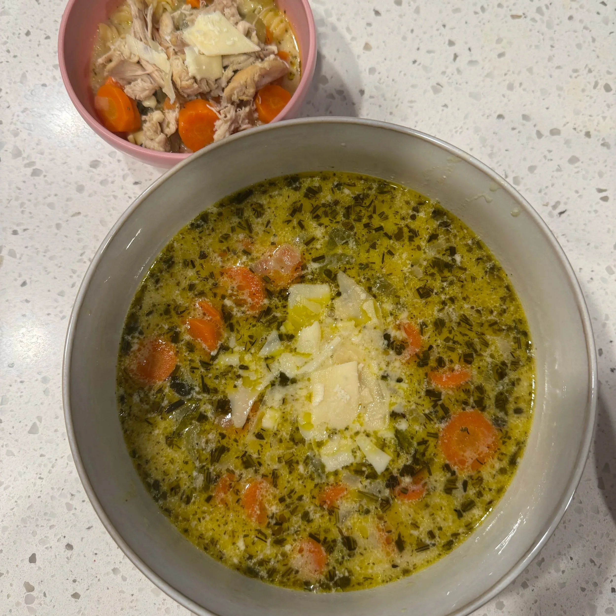 Creamy Chicken Noodle Soup (The “Feel Better” Bowl)