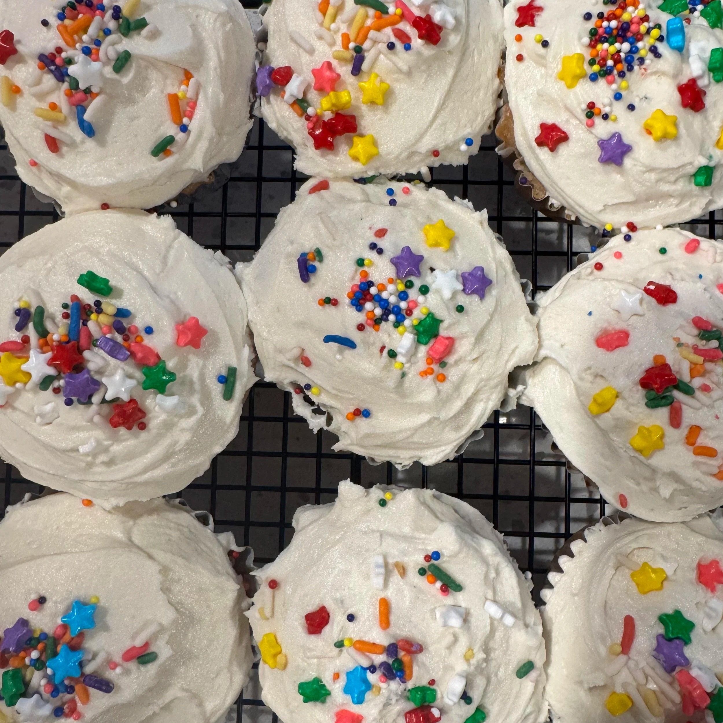 Small Batch: Vanilla Berry Cupcakes with Vanilla Buttercream Frosting