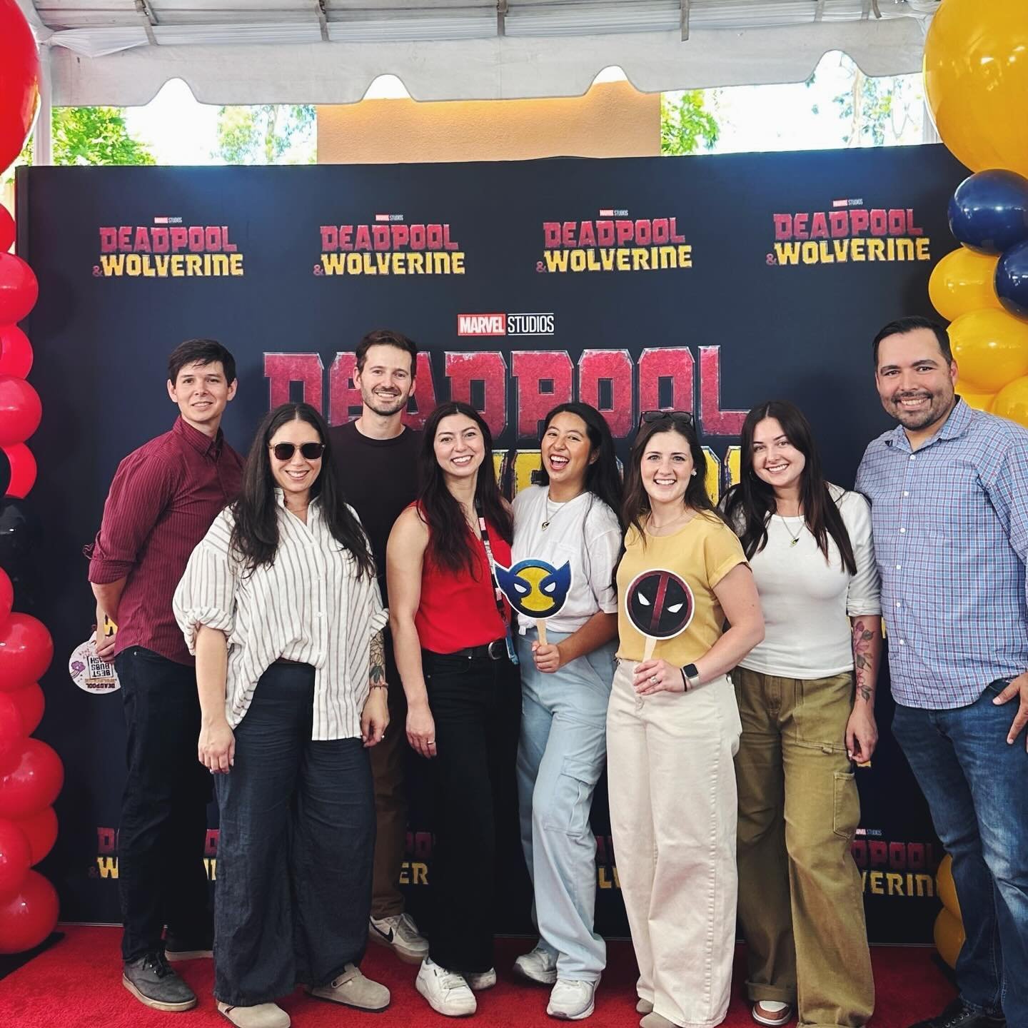 Celebrating on the lot with West Coast Team Deadpool &amp; Wolverine! Not pictured: @hi_itsjude, and our East Coasters @alopez1392, @alana.peri, @dleesioso 🥰