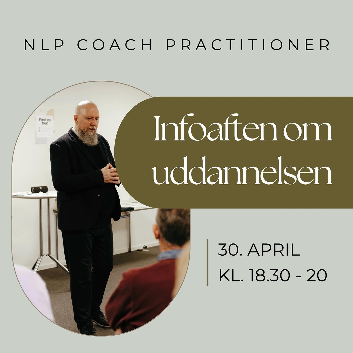 Er du nysgerrig p&aring; NLP Coach Practitioner uddannelsen? ⭐️

S&Aring; KOM MED TIL INFOAFTEN TIRSDAG D. 30. APRIL KL. 18.30-20

Her vil du f&aring; en masse information om uddannelsen, eksempler p&aring; de mange v&aelig;rkt&oslash;jer og teknikke