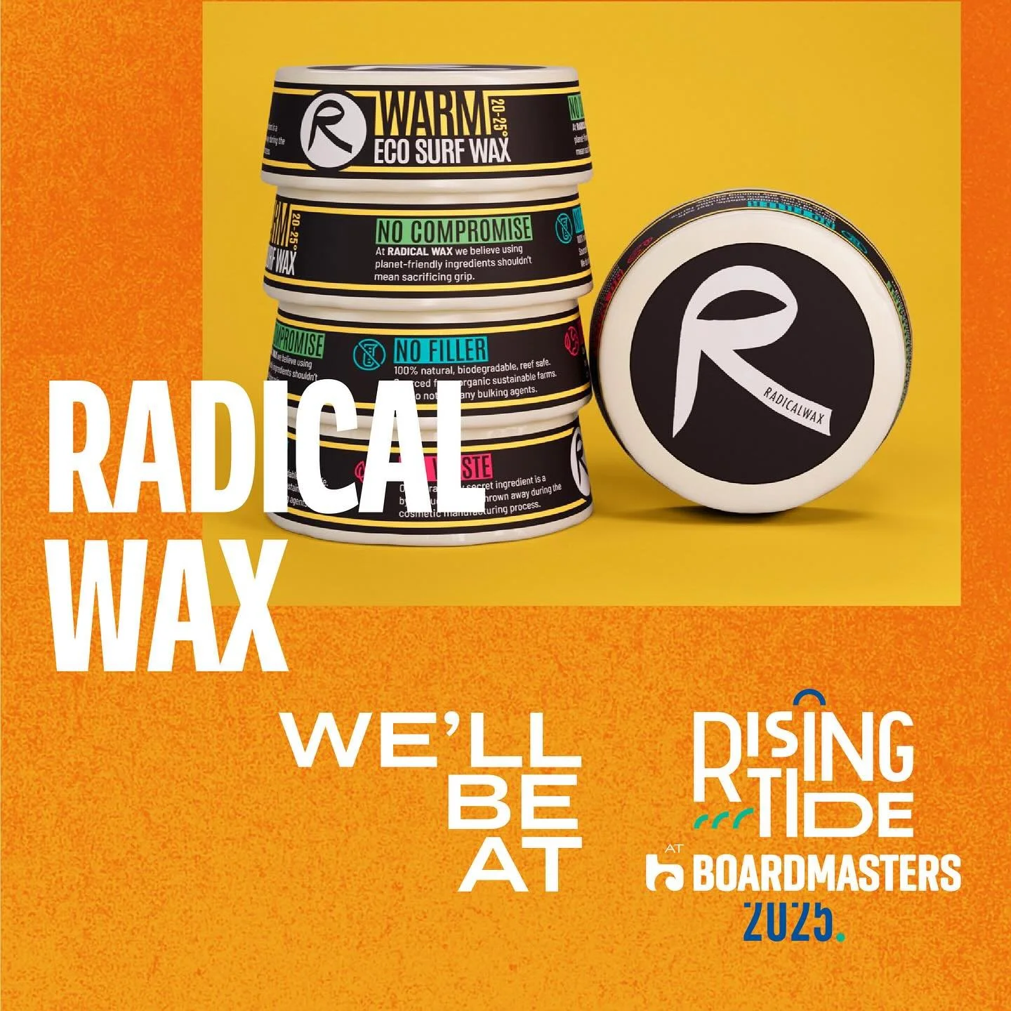Surf, sun and sustainability! That&rsquo;s what the @risingtidefestival is all about. We are proud to be part of this and can&rsquo;t wait to see you all there! #surf #surfwax #ecofriendlyproducts #highperformance