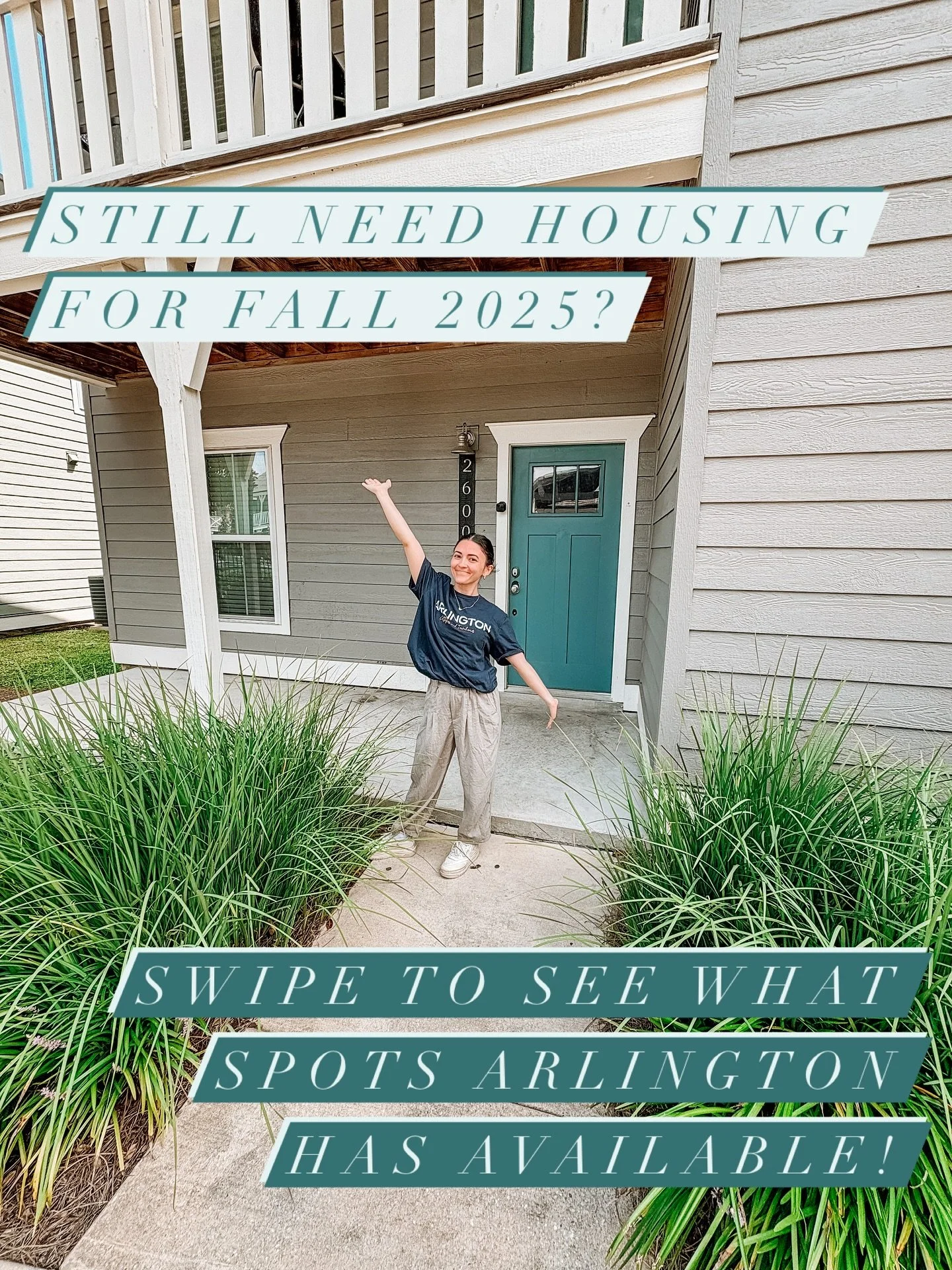 Running out of time to secure housing for Fall? See what spots (and deals) we have left for you! 🚨

Apply NOW to secure yours before it&rsquo;s gone, so you&rsquo;ll be ready to call Arlington your home this August‼️🏡