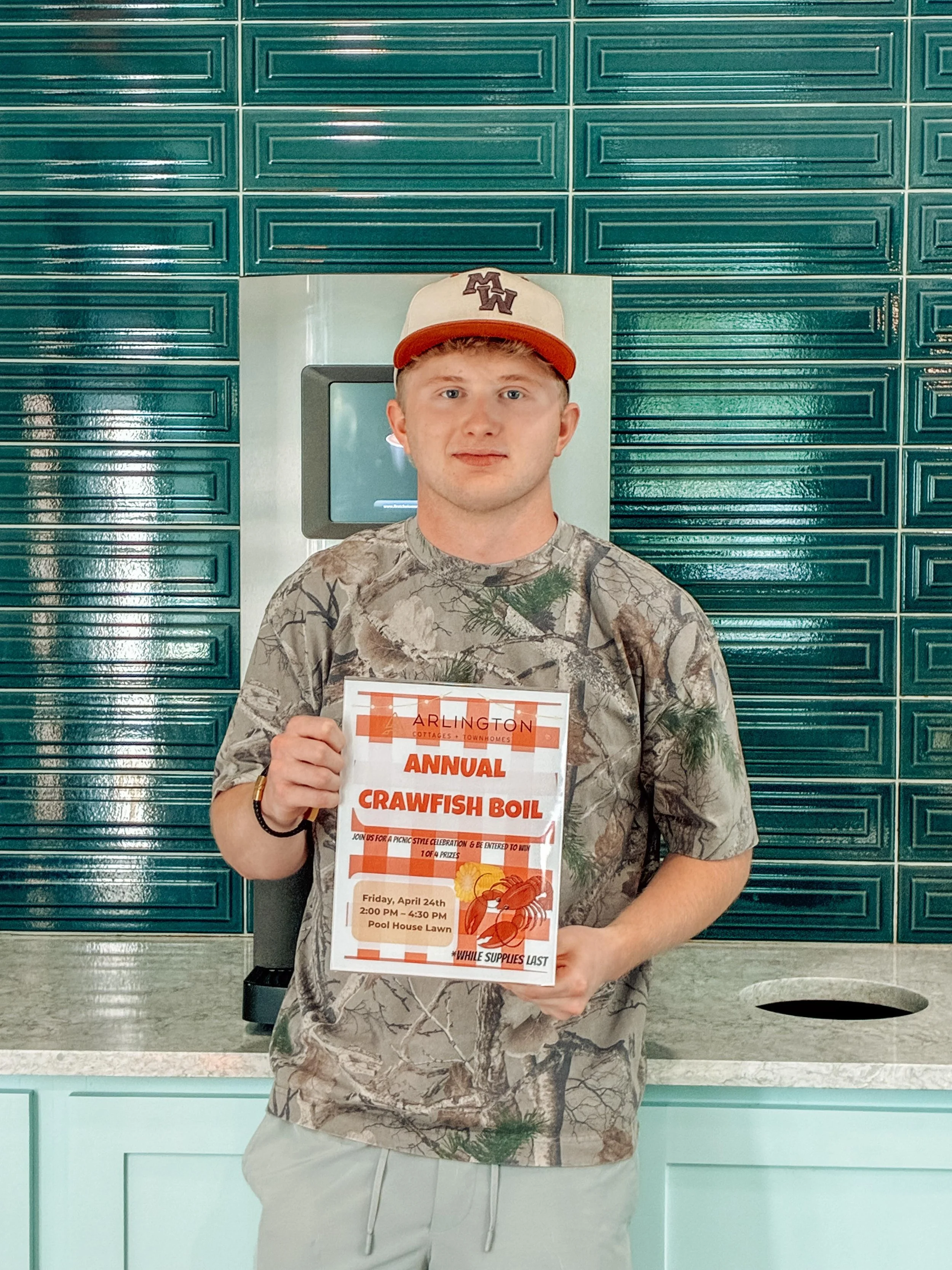 🦞 Hello Residents &amp; Future Residents!
Don&rsquo;t forget to join us for our Annual Crawfish Boil happening tomorrow, April 24th from 2:00&ndash;4:30 PM at the pool house!
Bring your friends, come hungry, and get ready for a great time. Plus, if 