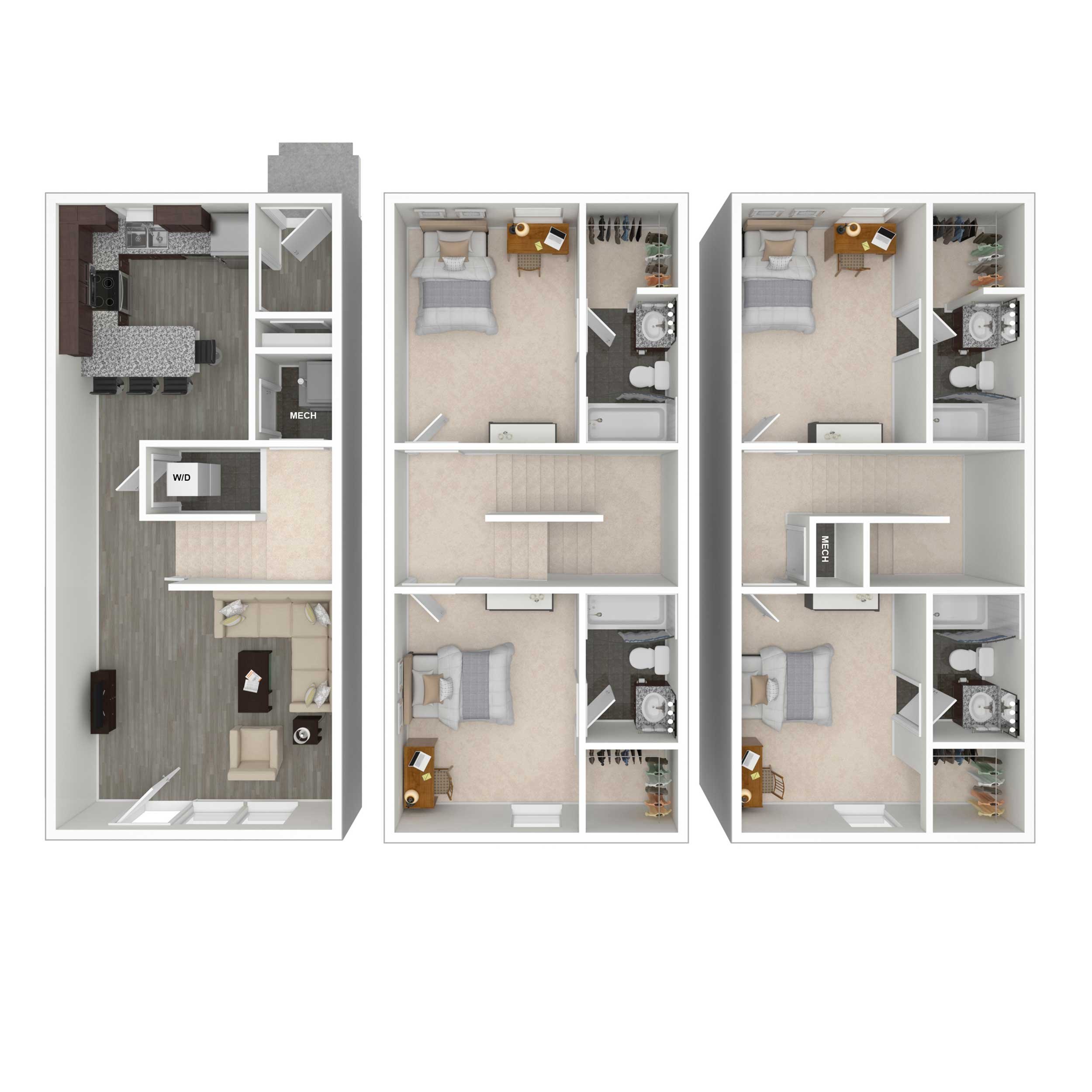 4 Bedroom Townhouse near LSU