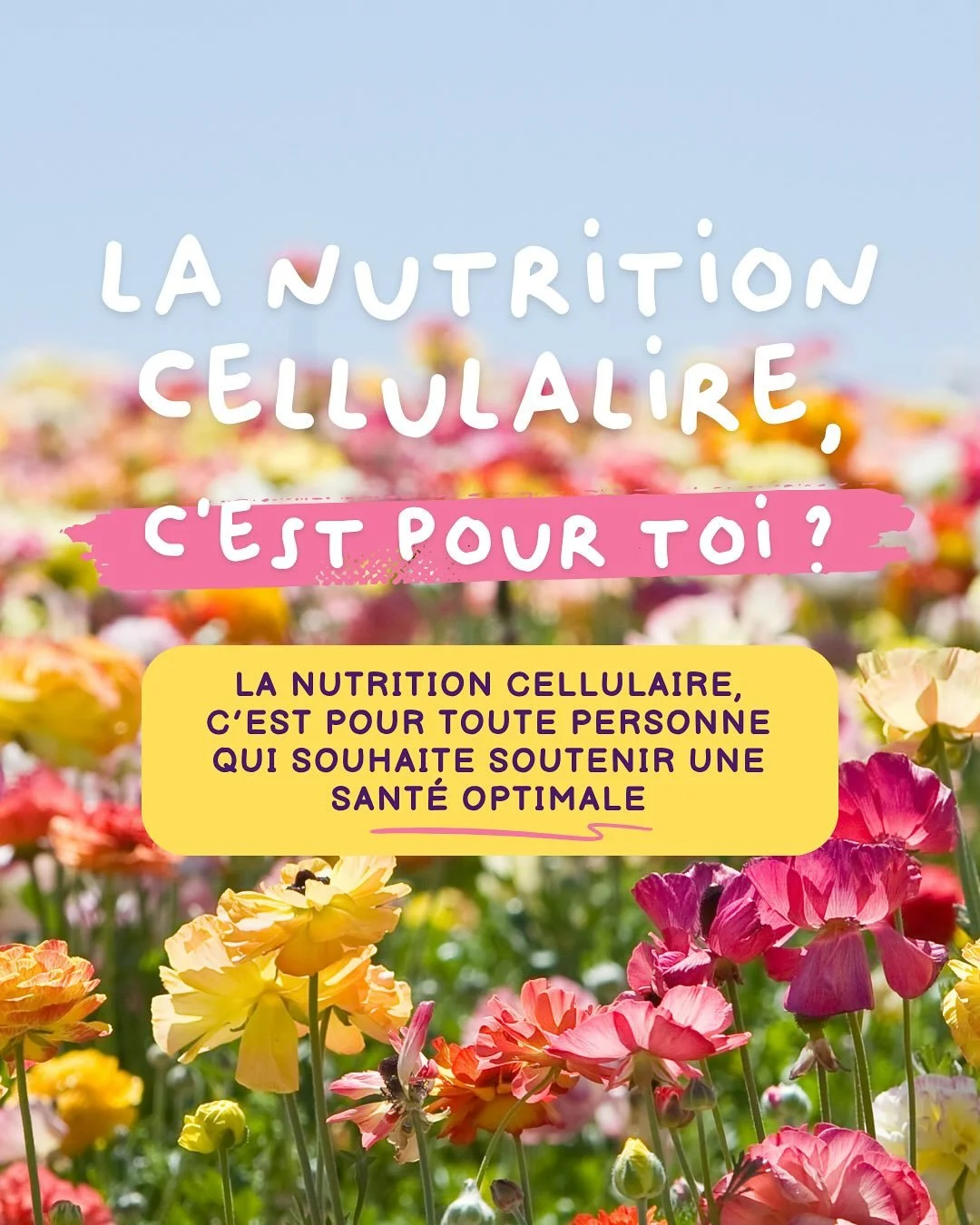 Parce que nos cellules nous maintiennent en vie &agrave; chaque seconde, si elles sont bien nourries, si elles re&ccedil;oivent les bons nutriments n&eacute;cessaires &agrave; nos besoins physiologiques, alors nous maintenons une sant&eacute; optimal