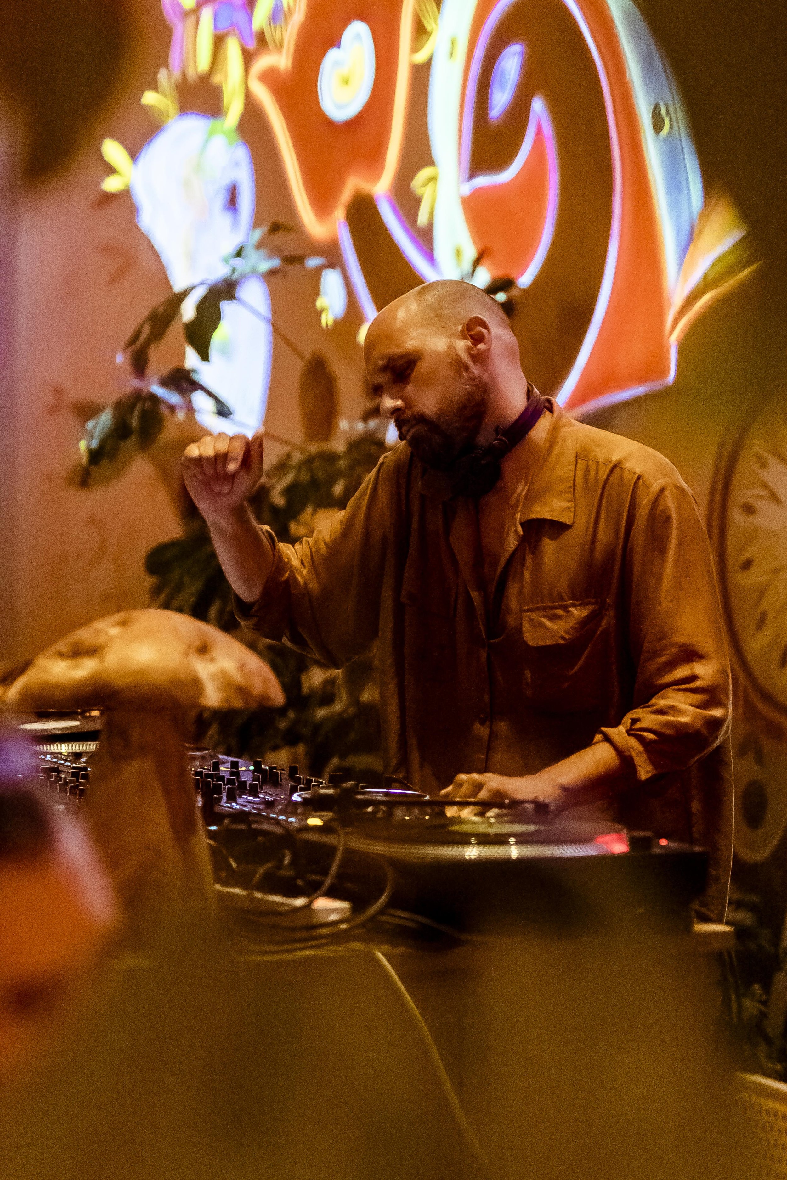Jaime playing at Cosmic Tales Ibiza